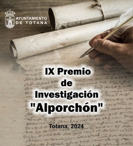 El acto de entrega del IX Premio de Investigación Histórica “Alporchón” se celebrará el 13 de febrero