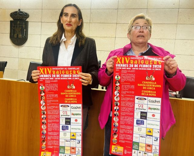 El XIV Encuentro de Cuadrillas del Raiguero se celebra este viernes en el Teatro Ginés Rosa con la participación de las cuadrillas de La Hoya y Santa Gertrudis (Lorca)