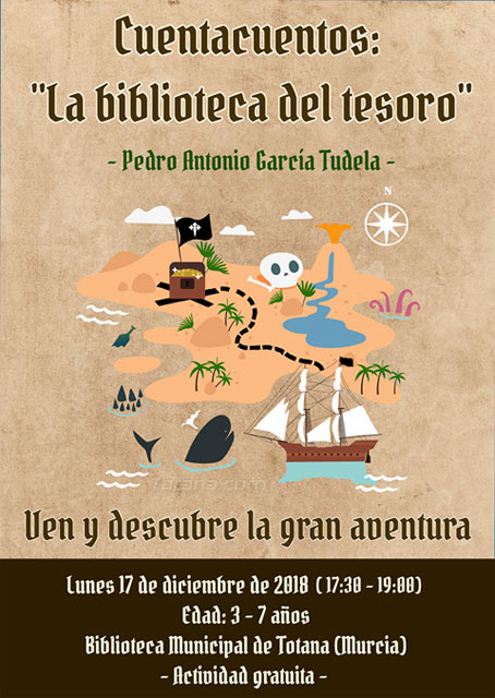 El cuentacuentos “la biblioteca del tesoro” invita a los más peques a descubrir el tesoro misterioso