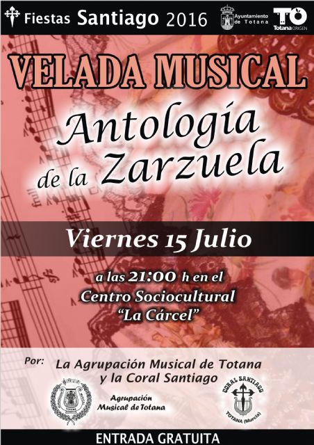 La Velada Musical 'Antología de la Zarzuela' se celebra este viernes en el Centro Sociocultural 'La Cárcel'