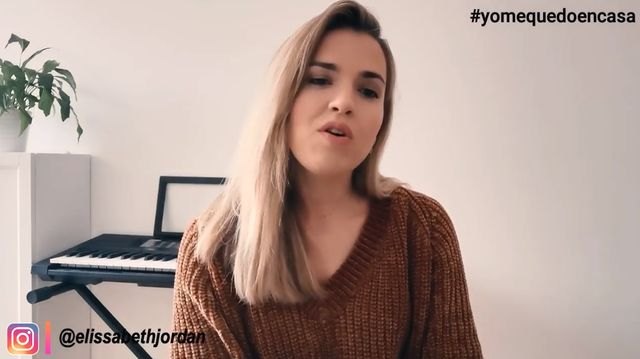 Elissabeth Jordán pide a través de la música quedarse en casa por la crisis sanitaria del coronavirus