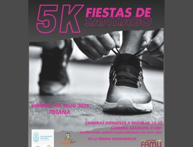 El viernes 4 de julio tendrá lugar la Carrera Popular 5K Fiestas Fiestas de Santiago 2025