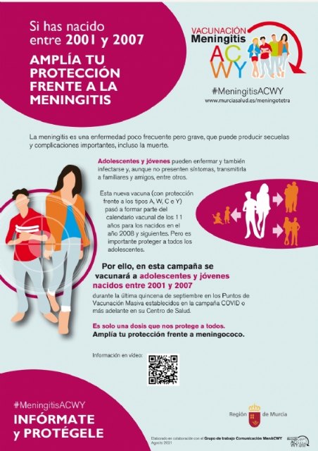 Totana vacunará frente a meningococo en una jornada de vacunación masiva el jueves 23 de septiembre