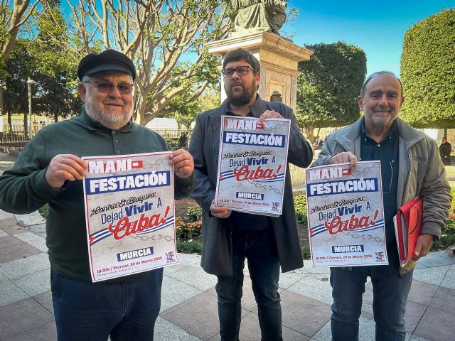 El Movimiento de Solidaridad con Cuba llama a manifestarse en Murcia contra el bloqueo estadounidense y convoca un concierto solidario en apoyo al pueblo cubano
