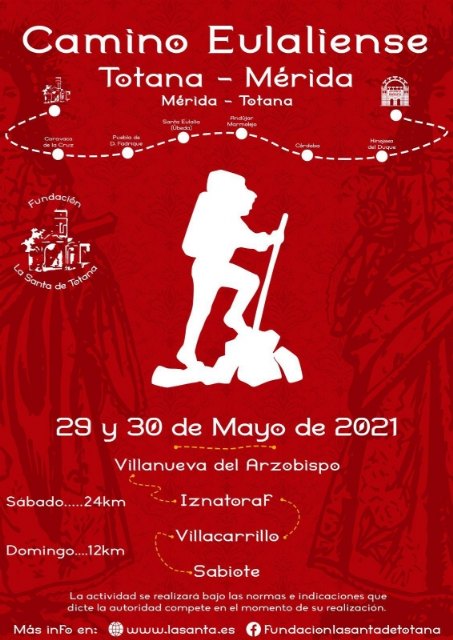 La Fundación La Santa organiza dos nuevas etapas del Camino Eulaliense los días 29 y 30 de mayo si las condiciones sociosanitarias por la pandemia lo permiten