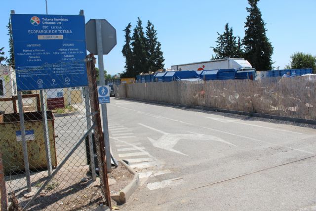 Se recogen más de 1.556 toneladas de residuos en el ecoparque municipal de Totana en lo que va de año 2021