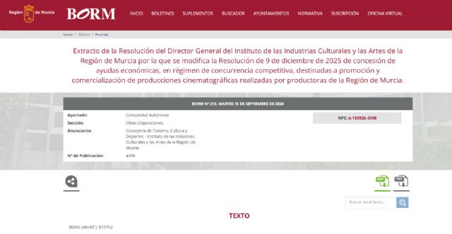 Cultura apoya a las productoras de la Región en la promoción y comercialización de obras audiovisuales