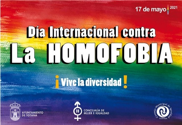 El Ayuntamiento de Totana conmemora hoy el Día Internacional contra la Homofobia, con la organización de talleres de sensibilización