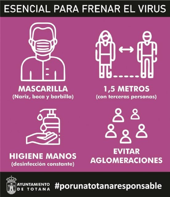 Repunta notablemente el número de contagios en Totana durante las últimas 24 horas por COVID-19, con un total de 73 casos positivos