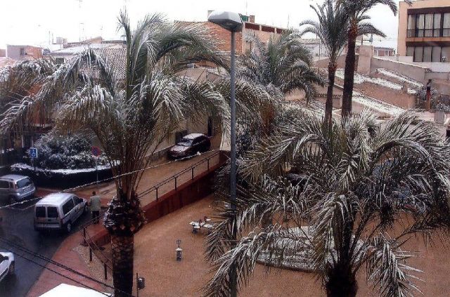 Se activa el nivel naranja por nevadas de hasta 10 centímetros en cotas de entre 100 y 200 metros en la comarca del Valle del Guadalentín