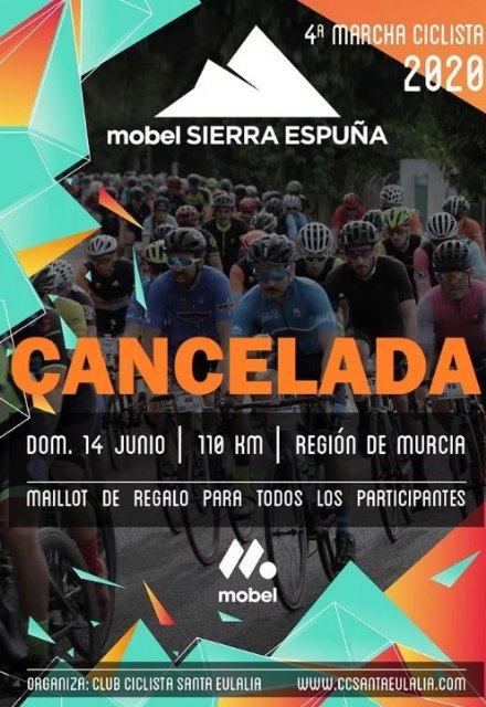 La Marcha Ciclista Mobel Sierra Espuña 2020 cancelada
