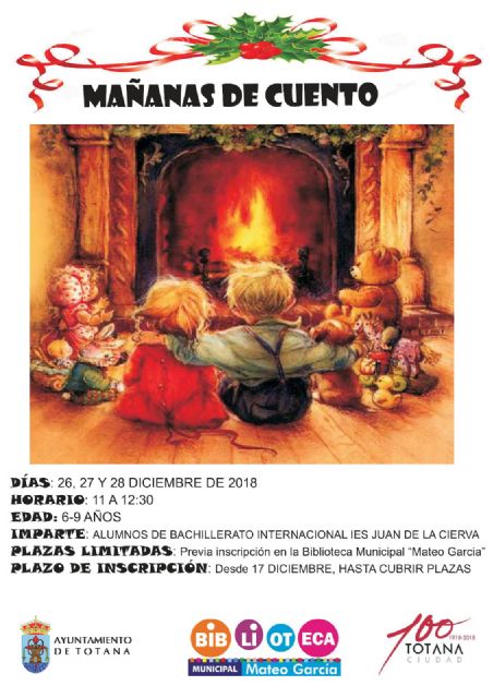 'Mañanas de Cuento' del 26 al 28 de diciembre en la biblioteca