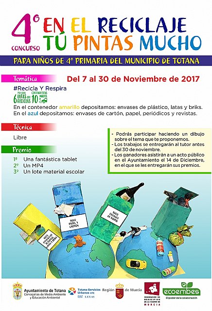 Escolares de 4º de Educación Primaria participan este año en el concurso “En el reciclaje, tú pintas mucho”