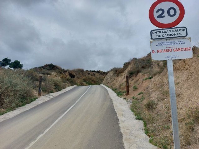Habilitan un camino privado propiedad de Visanfer como itinerario alternativo para comunicar la zona del Cañico con el barrio de San José