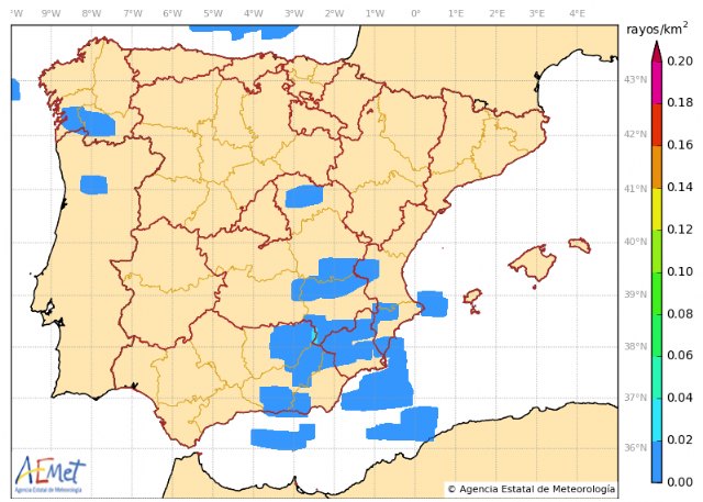 Temporal de lluvia y viento en España en los próximos días. Lluvia débil y viento fuerte en la Región de Murcia