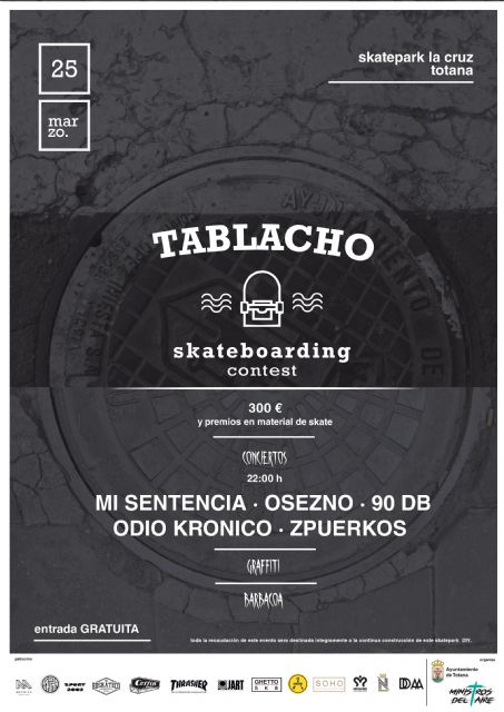 La Concejalía de Juventud y la Asociación 'Ministros del Aire' organizan este sábado la actividad 'Tablacho Skate Contest'