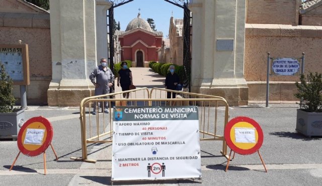 A partir de mañana el Cementerio Municipal abrirá ya sin limitaciones de aforo; de 8:00 a 20:00 horas, ininterrumpidamente
