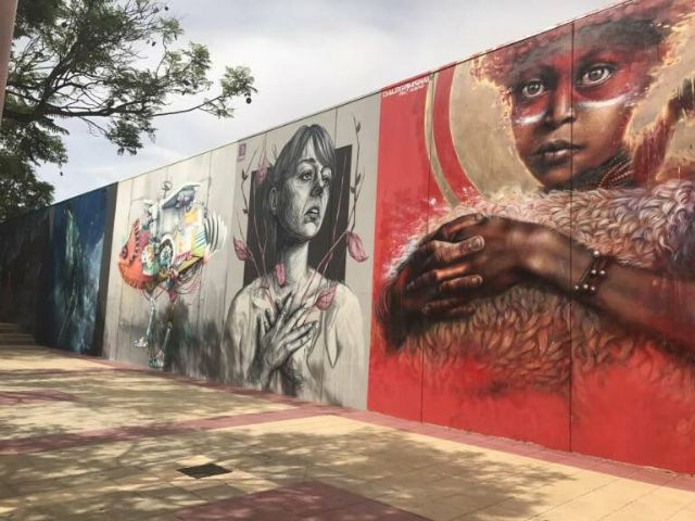 Foto: Murales en la fachada del Centro de Formación de FREMM