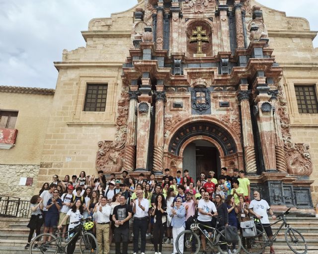 65 alumnos del IES José Planes finalizan su Ruta Jubilar Cicloturista a Caravaca de la Cruz