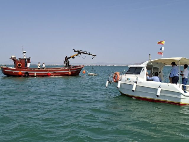 Medio Ambiente instala 61 fondeaderos ecológicos en las islas del Mar Menor para ordenar el uso náutico y proteger el fondo