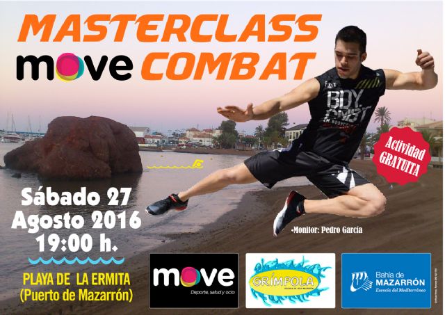 El próximo sábado Move impartirá una Master Class de Combat en la Playa de la Ermita en el Puerto de Mazarrón