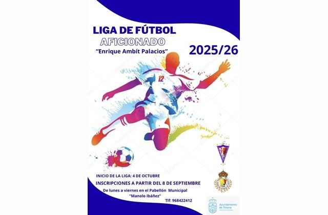 Deportes abre el 8 de septiembre las inscripciones para la Liga de Fútbol Aficionado 2025/2026 “Enrique Ambit Palacios”