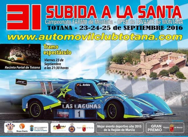 La XXXI Subida a La Santa, gran cita automovilística para este fin de semana, puntuable para el Campeonato de Murcia´2016 y el I Open de Levante de Montaña