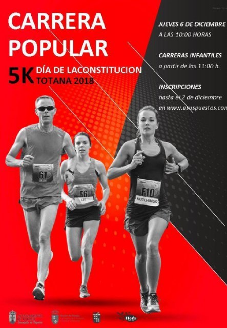 El 6 de diciembre Totana vuelve a conmemorar la Constitución a la carrera