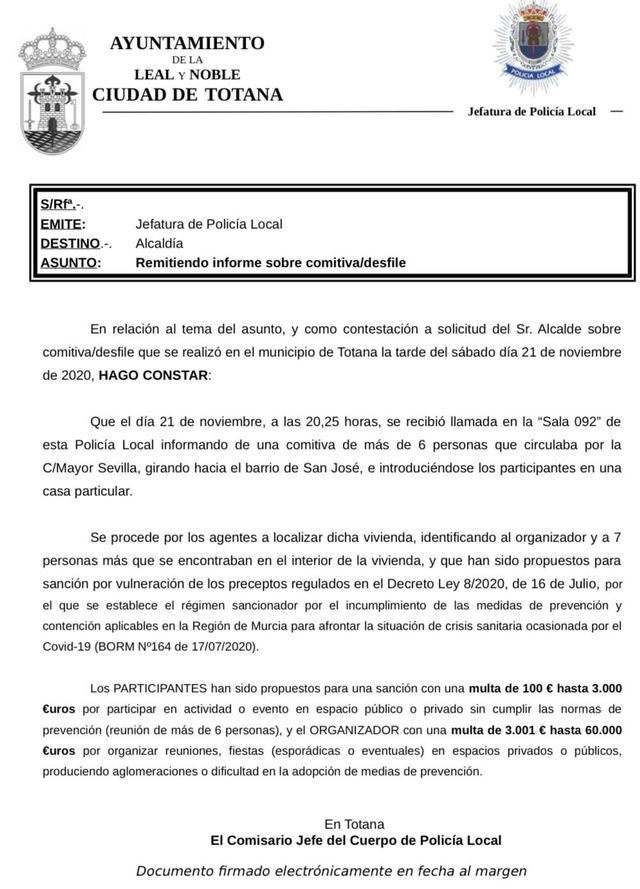 El alcalde aclara que no autorizó ninguna procesión