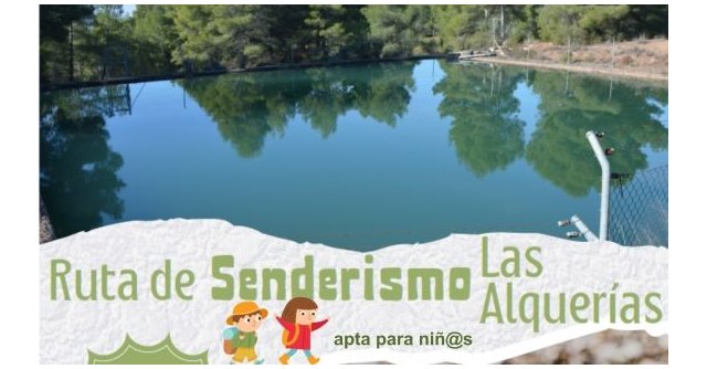 Deportes organiza el próximo 5 de febrero una Ruta de Senderismo Interpretativo y Familiar por el paraje de Las Alquerías