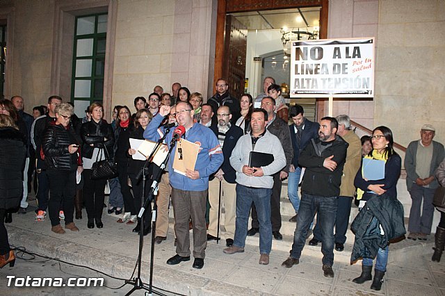 Autoridades municipales de Totana acompañan mañana al Pleno de la Asamblea Regional a los afectados por el trazado de la Línea de Alta Tensión