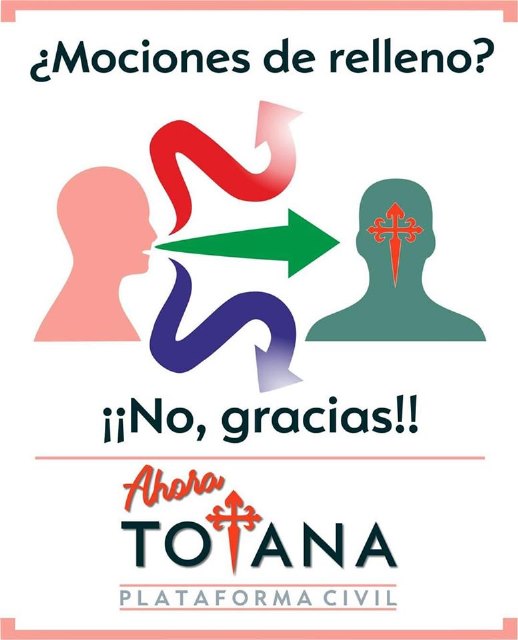 La Plataforma Civil Ahora Totana informa que su moción 'no pasó el corte', y no será llevada a Pleno