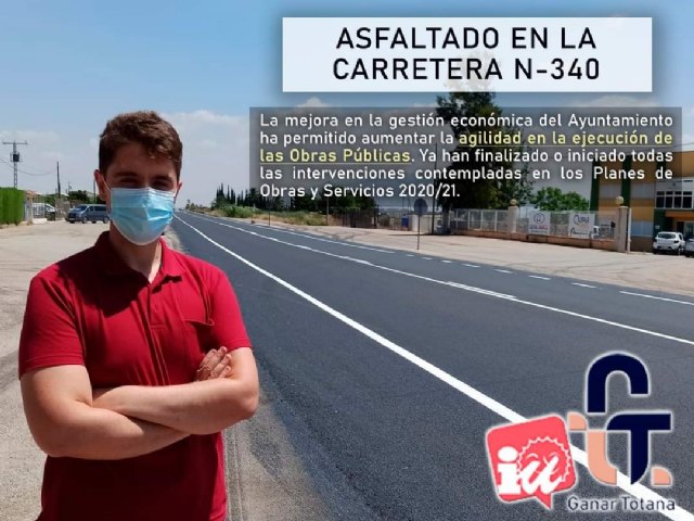 Asfaltado en la N340 y actuaciones del Plan de Obras y Servicios