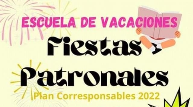 Abierto desde hoy el plazo de inscripción para la Escuela de Vacaciones de las fiestas patronales