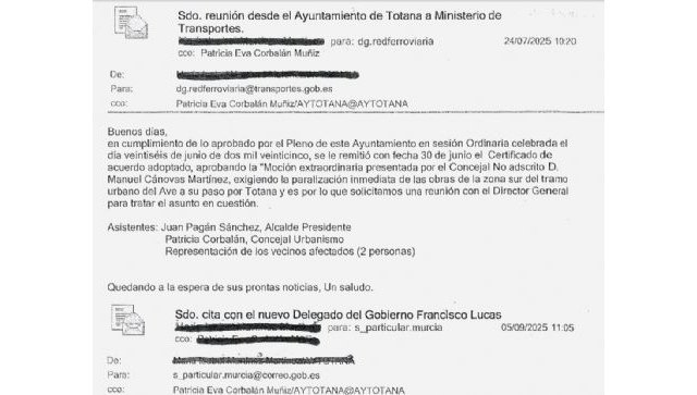 El alcalde lamenta que el delegado del Gobierno en la Región no atienda las peticiones de reunión institucional para abordar asuntos que afectan a este municipio tras siete solicitudes