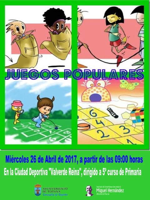 Organizan una Jornada de Juegos Populares mañana en la Ciudad Deportiva 'Valverde Reina'