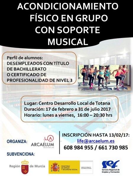 Curso 'Acondicionamiento físico en grupo con soporte musical'