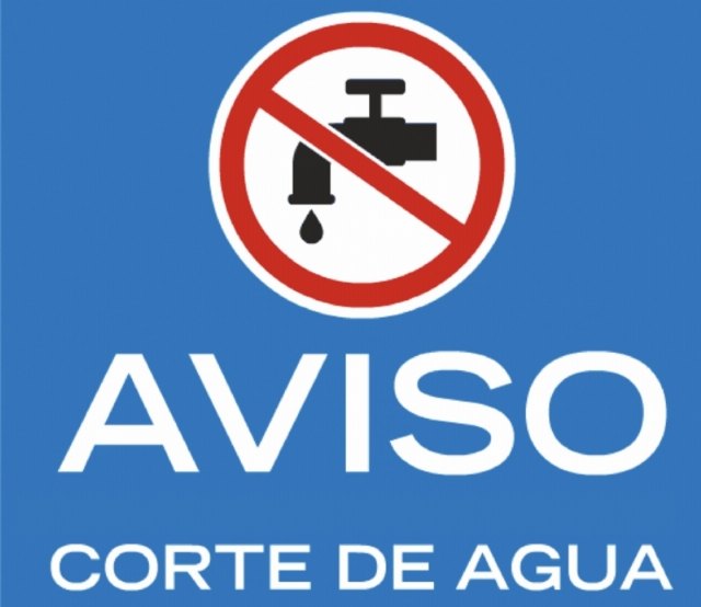 Se interrumpirá el suministro de agua potable mañana jueves, por trabajos de reparación, en Las Lomas del Paretón, Los López, Los Andreos, Los Guardianes y Caserío del Raiguero