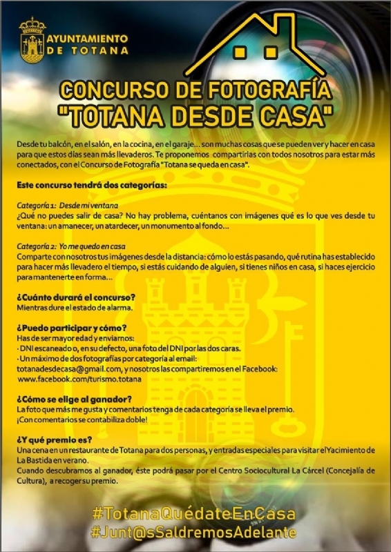 Organizan el Concurso de Fotografía “Totana desde casa”