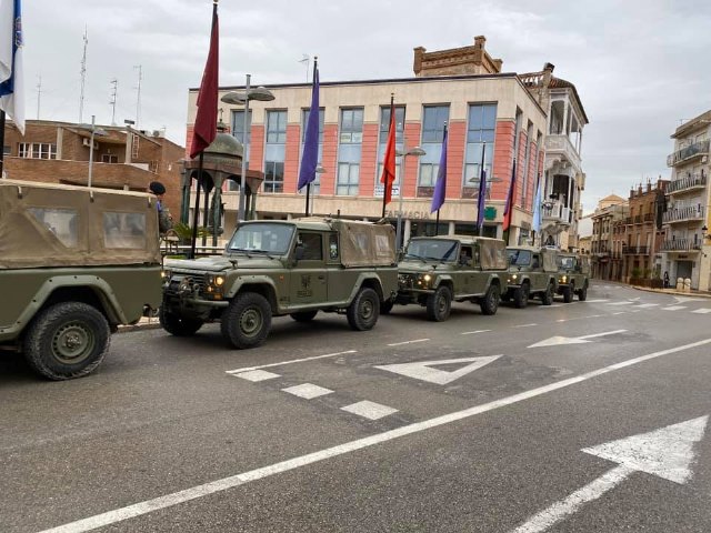 Miembros de la Brigada Paracaidista con Sede en Javalí, llegan a Totana
