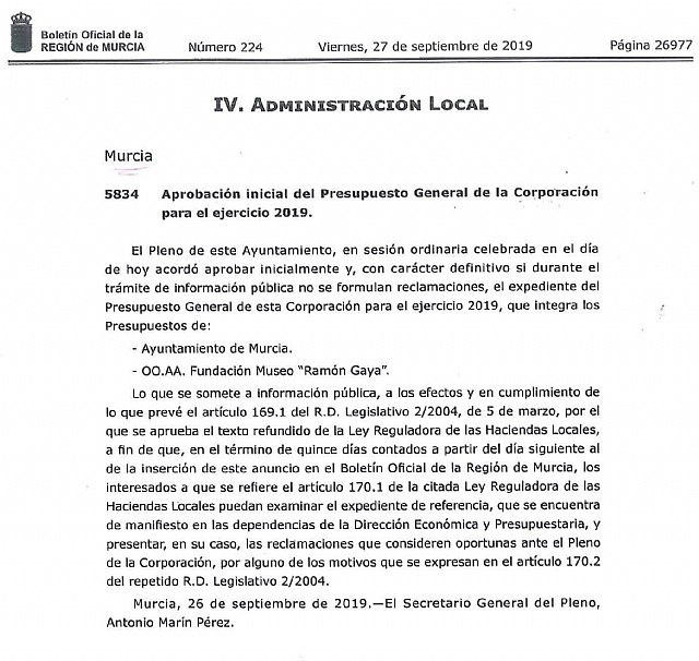 'Fechas de aprobaciones de presupuestos municipales'