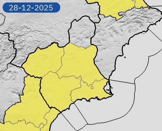 Protección Civil alerta de fuertes lluvias este domingo en Totana