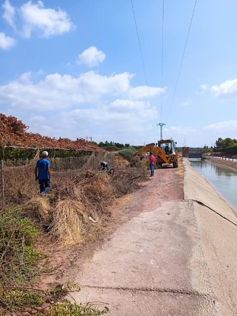 Estado de obra en los huertos