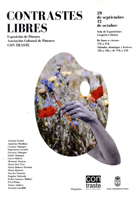 La Asociación Cultural de Pintores 'Con-Traste' inaugura mañana la muestra 'Contrastes Libres' en la sala municipal 'Gregorio Cebrián'