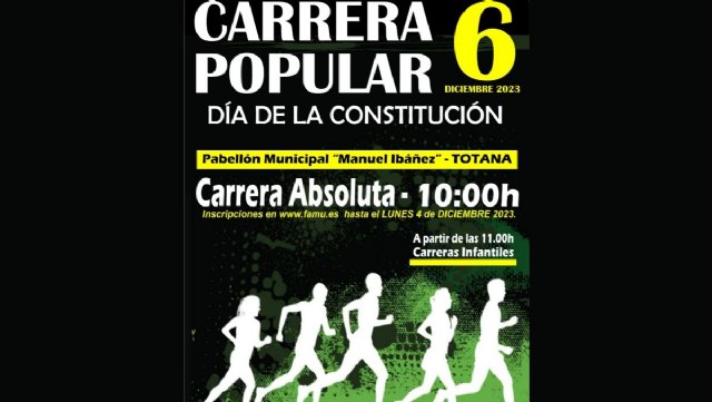 Última semana de inscripción para participar en la Carrera Popular 'Día de la Constitución'