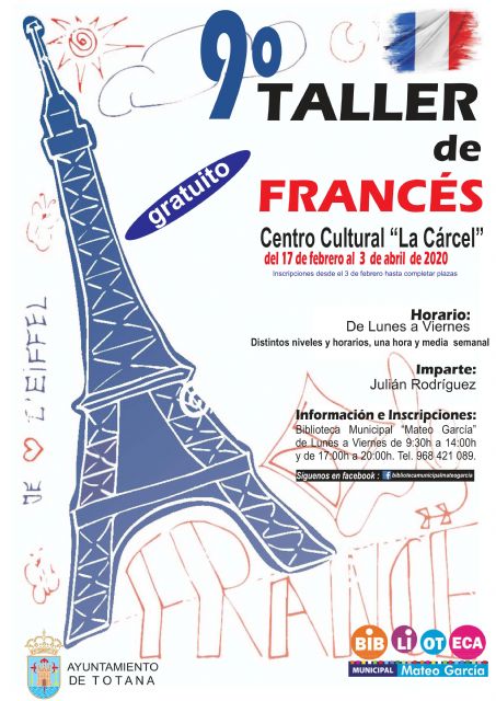 El 9° Taller de Conversación en Francés para niños y jóvenes se llevará a cabo del 17 de febrero al 3 de abril