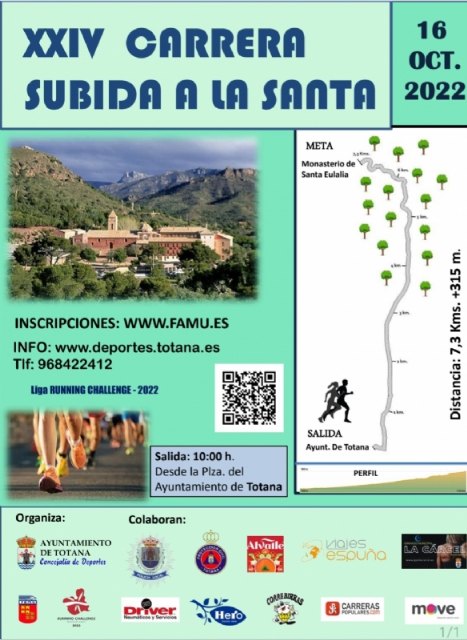 La XXIV Carrera Subida a La Santa se celebra el domingo 16 de octubre
