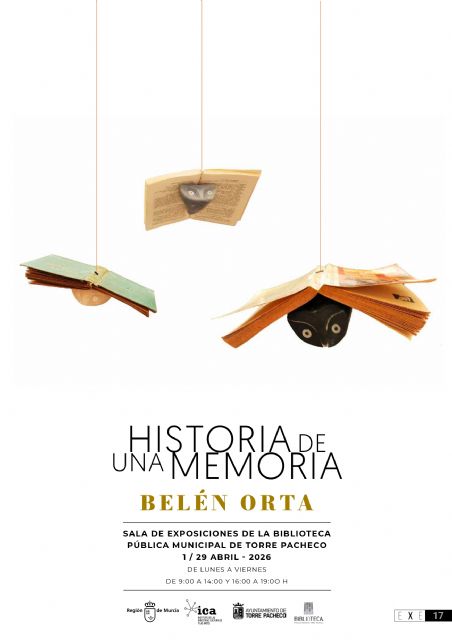 El Plan EXE de Cultura llega a Torre Pacheco con las esculturas de Belén Orta realizadas con los libros heredados de su madre