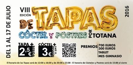 Mañana comienza la 'VIII Ruta de Tapas, Cóctel y Postres de Totana'