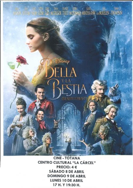 'La Bella y la Bestia' se proyectará del 8 al 10 de abril en el Centro Sociocultural 'La Cárcel